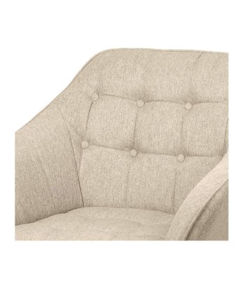 Fauteuil En Tissu Pied En Bois Beige pas cher chine