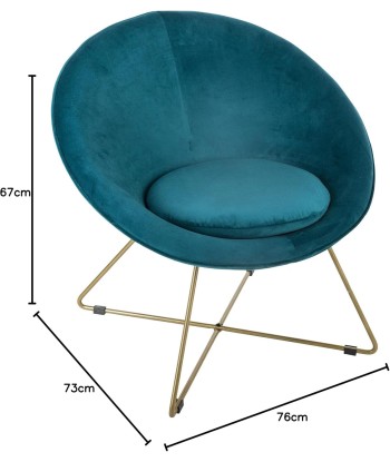 Fauteuil Velours Evan Bleu Canard une grave pollution 