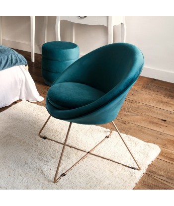 Fauteuil Velours Evan Bleu Canard une grave pollution 