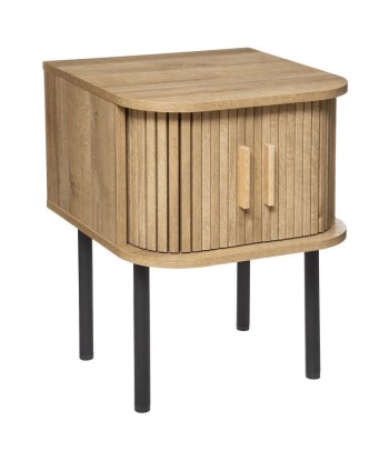 Table de Chevet 2 Portes Beige Colva en linge