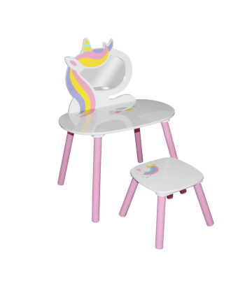 Coiffeuse Avec Miroir Et Tabouret Sweet Licorne du meilleur 