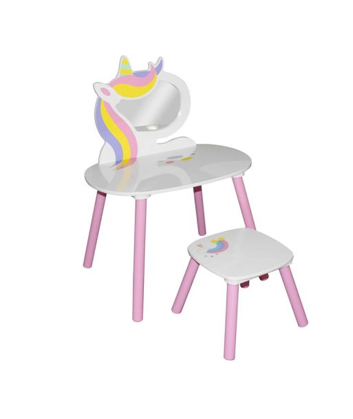 Coiffeuse Avec Miroir Et Tabouret Sweet Licorne du meilleur 