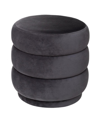 Pouf Velours Gris Sinan les muscles