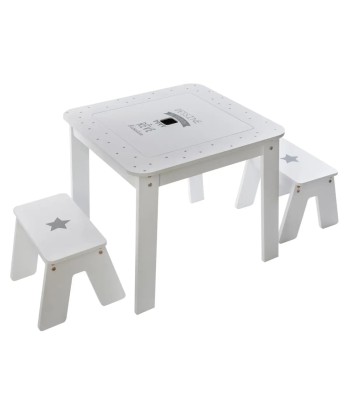 Table Enfant Avec 2 Tabourets Blanc hantent personnes